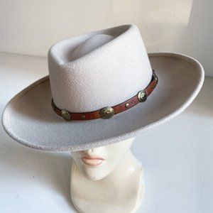 Vintage Missouri Largest Western Store Light Beige Wool Felt Hat S